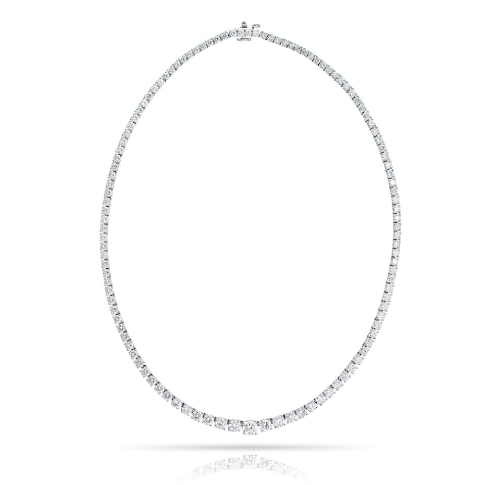 Platinum 14.44 carat Riviera Necklace - The Back Vault Jewelry