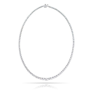 Platinum 14.44 carat Riviera Diamond Tennis Necklace