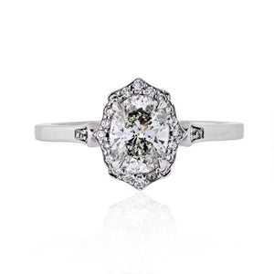 .98 carat Oval Diamond I/I-1 GIA Engagement Ring