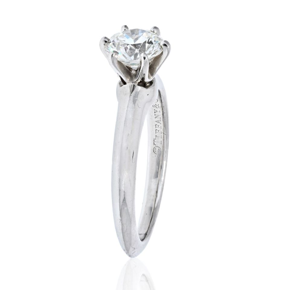 Tiffany & Co. Six Prong Classic 0.91ct I VS2 Solitaire Engagement Ring - The Back Vault