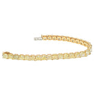 32.17cttw Fancy Yellow Radiant Cut Diamond One Line Tennis Bracelet - The Back Vault