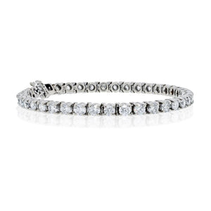 9 Carat 14K White Gold Diamond Tennis Bracelet