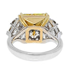 12.96 carat Radiant Cut Diamond Fancy Yellow SI1 GIA Engagement Ring - The Back Vault