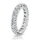 14K White Gold 3.50 Carats Round Cut Diamond Eternity Band - The Back Vault