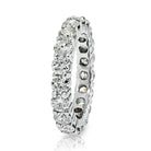 14K White Gold 3.50 Carats Round Cut Diamond Eternity Band - The Back Vault