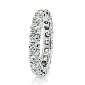 14K White Gold 3.50 Carats Round Cut Diamond Eternity Band