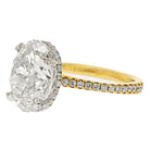 5 carat Oval Diamond J/VS1 Hidden Halo Pave Engagement Ring - The Back Vault