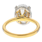 5 carat Oval Diamond J/VS1 Hidden Halo Pave Engagement Ring - The Back Vault