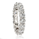 Platinum 4.00cttw Round Cut Diamond Shared Prong Eternity Band - The Back Vault