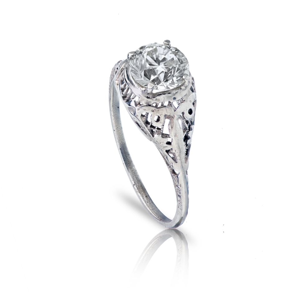 1.55 carat Round Diamond M/VVS2 GIA  Ring - The Back Vault