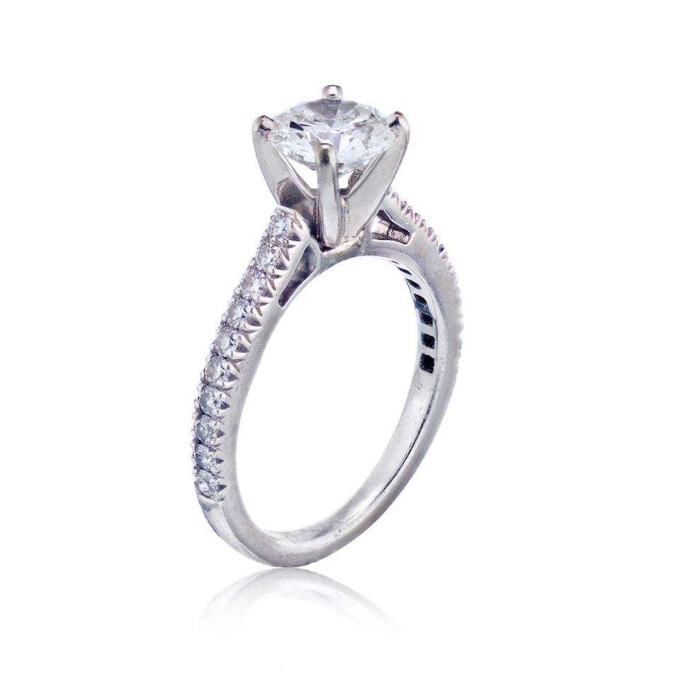 1.01 carat Round Diamond I/I1 GIA Engagement Ring - The Back Vault