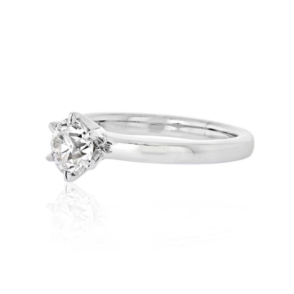 1.01 carat Old European Cut Diamond I/VS2 GIA Solitaire Engagement Ring - The Back Vault