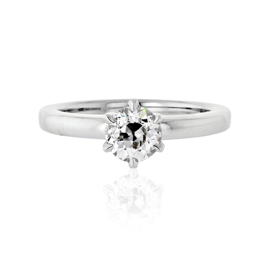 1.01 carat Old European Cut Diamond I/VS2 GIA Solitaire Engagement Ring - The Back Vault