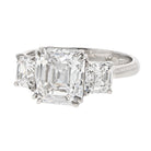 Ascher Cut 3 carat Emerald Cut Diamond D/VVS2 GIA  Ring - The Back Vault