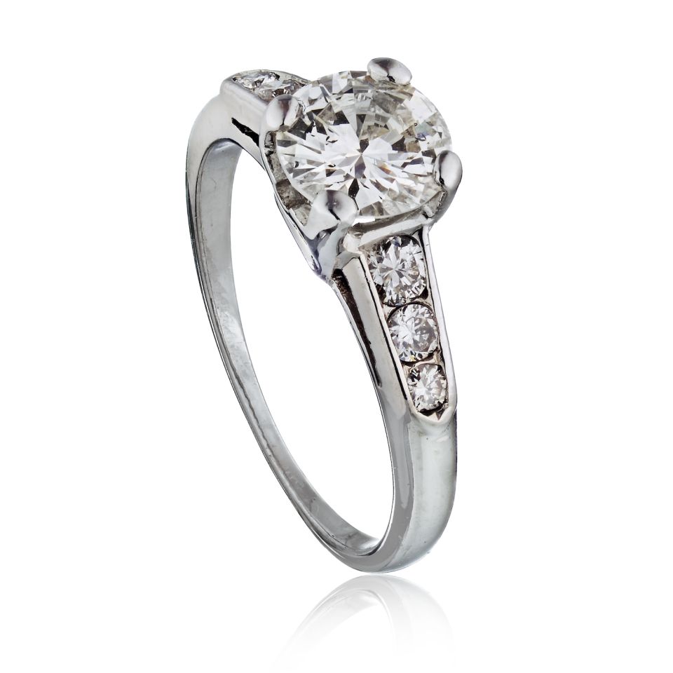 0.73 carat Round Diamond K/SI2 GIA  Ring - The Back Vault