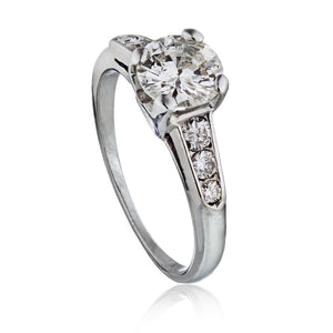 0.73 carat Round Diamond K/SI2 GIA  Ring