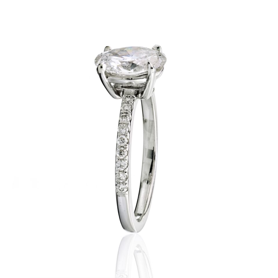 1.21 carat Oval Diamond E/I1 GIA Engagement Ring - The Back Vault