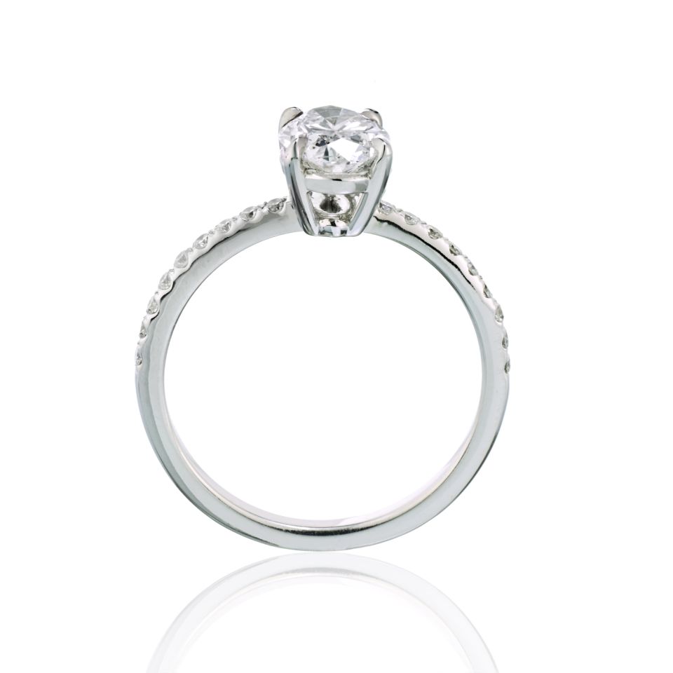 1.21 carat Oval Diamond E/I1 GIA Engagement Ring - The Back Vault