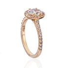 0.75 carat Oval Diamond H/VS2 GIA sides stones Engagement Ring - The Back Vault