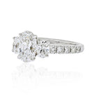 2.01 carat  Oval Cut Diamond Three Stone Engagement Ring - The Back Vault