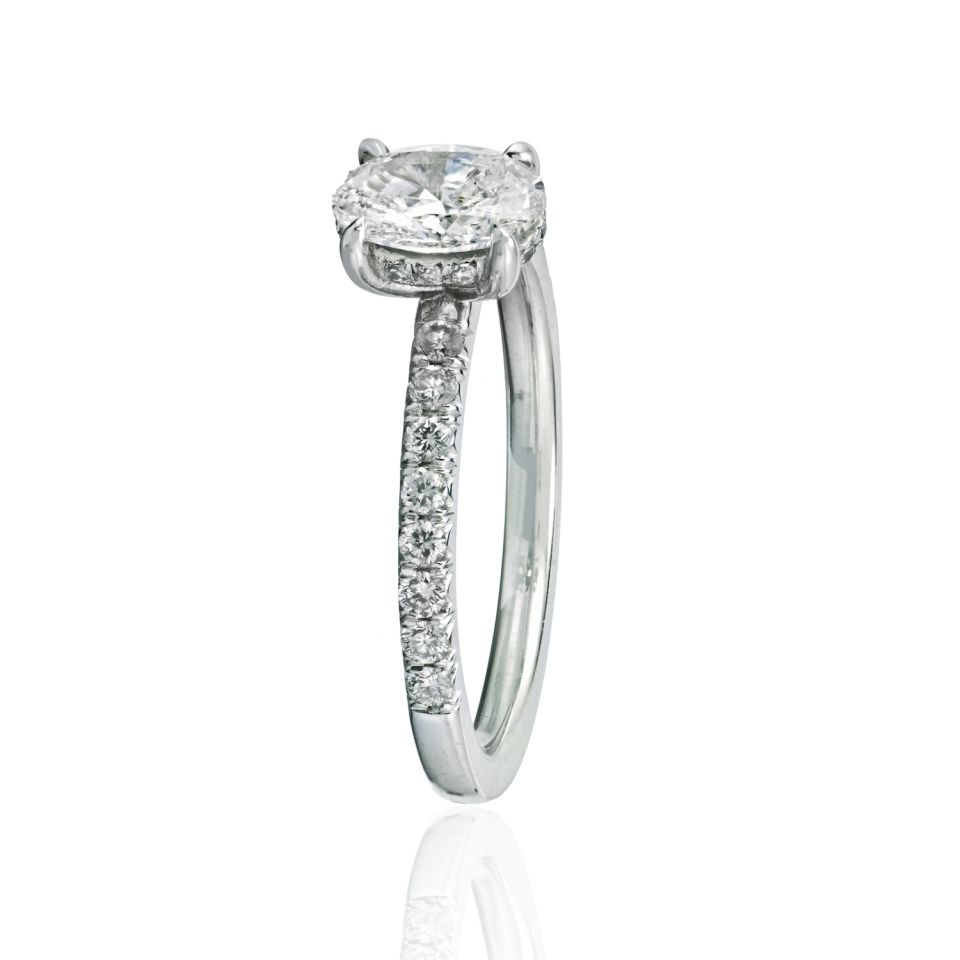 0.72 carat Oval Diamond G/SI1 GIA Engagement Ring - The Back Vault