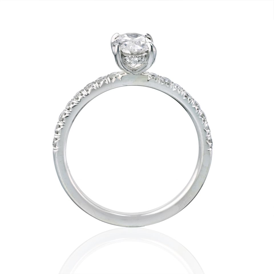 0.72 carat Oval Diamond G/SI1 GIA Engagement Ring - The Back Vault