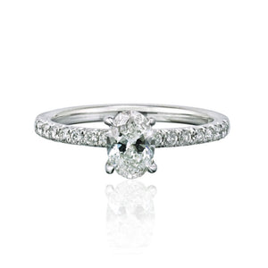 0.72 carat Oval Diamond G/SI1 GIA Engagement Ring