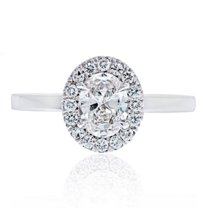 0.66 carat Oval Diamond F/VS1 GIA Engagement Ring