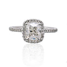 1.68 carat Cushion Cut Diamond F/VS1 GIA Halo Engagement Ring - The Back Vault