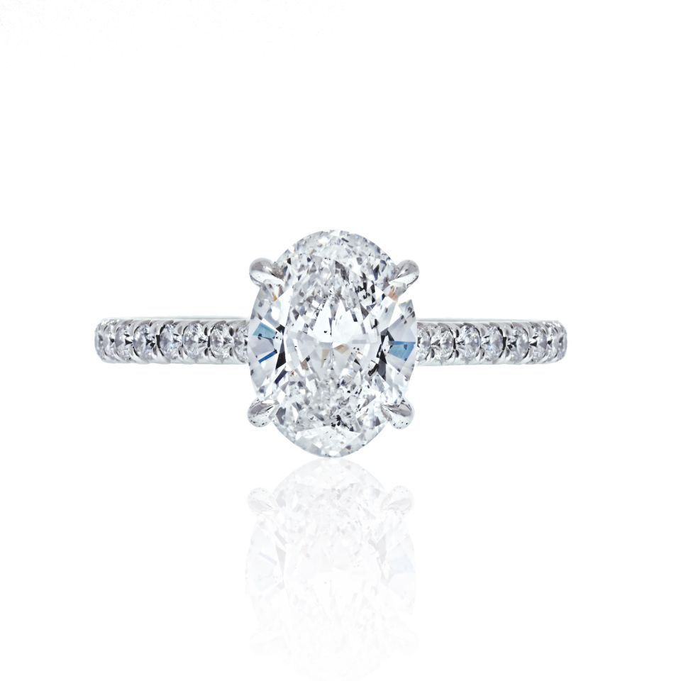 2 carat Oval Diamond D/SI2 GIA  Ring - The Back Vault