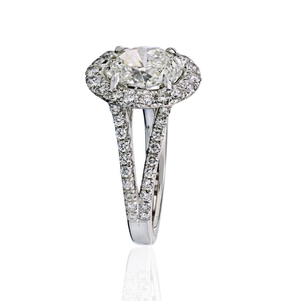 2 carat Oval Diamond J/VS2 GIA  Ring - The Back Vault