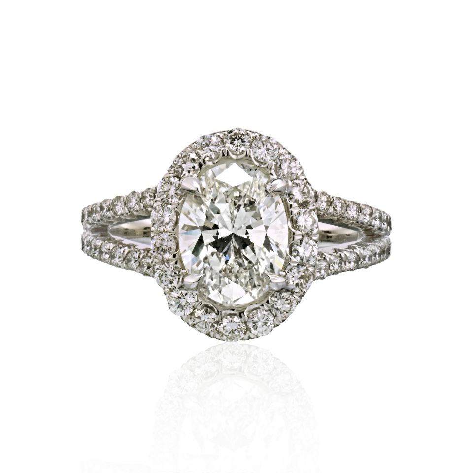 2 carat Oval Diamond J/VS2 GIA  Ring - The Back Vault