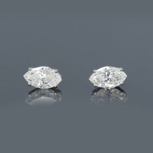 1.52 cttw Marquise Diamond Stud Earrings