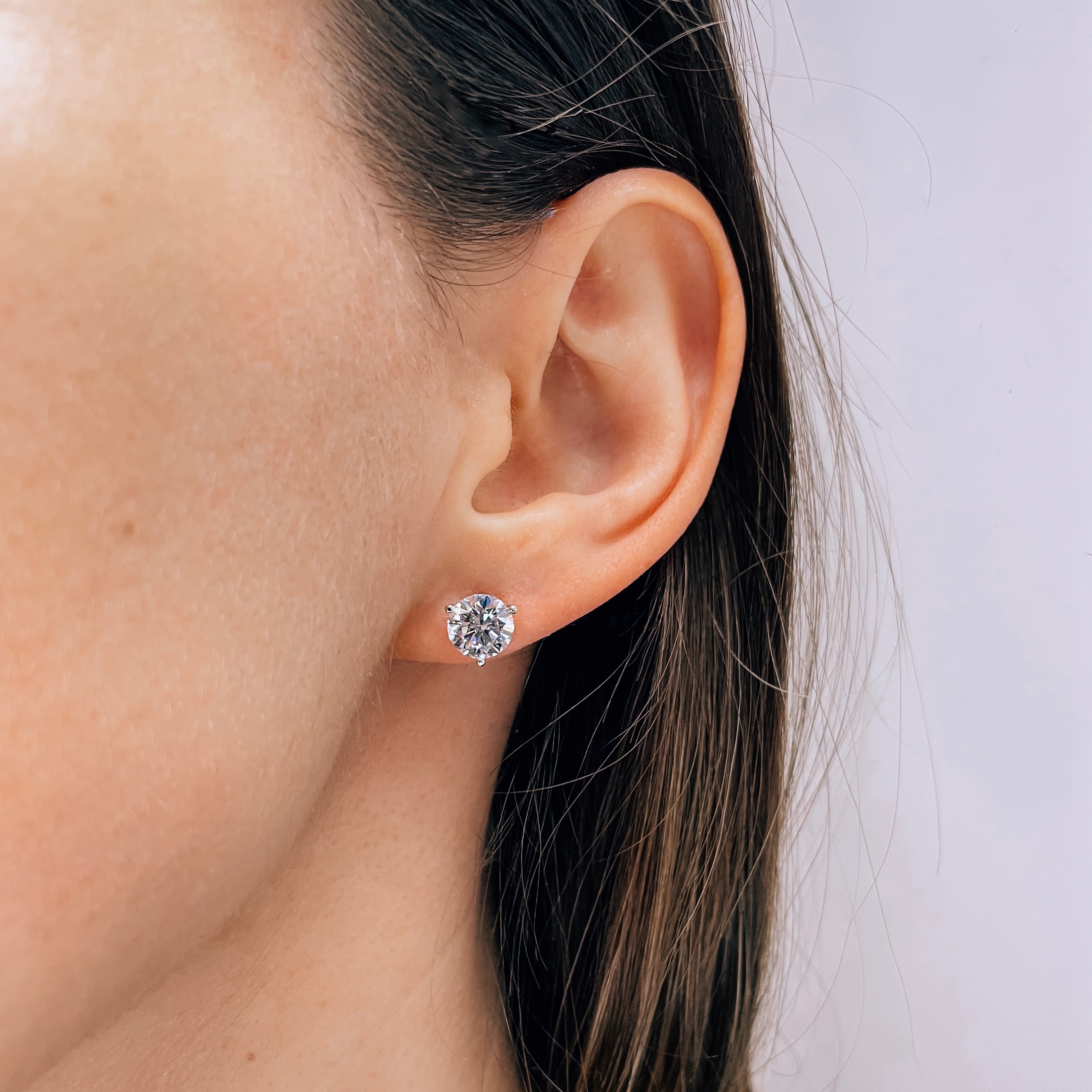 3.05 cttw Round Diamond Stud Earrings (F-G, VS2-SI1, GIA 3.05 cttw Round Diamond Stud Earrings (F-G, VS2-SI1, GIA