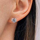 3.05 cttw Round Diamond Stud Earrings (F-G, VS2-SI1, GIA) - The Back Vault