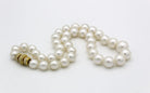 18K Yellow Gold Single Strand Pearl Necklace - The Back Vault