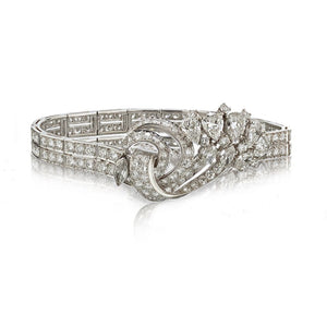 Mellerio French Platinum 13.25cttw Vintage Diamond Bracelet