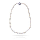 David Webb Platinum Pearl With A Diamond Clasp Necklace - The Back Vault