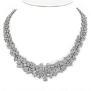 Platinum 75.00cts Diamond Collar Necklace