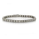 Art Deco Platinum 36 Old Cut Diamonds Straight Line Bracelet - The Back Vault