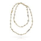 18K Yellow Gold Light Aquamarine Long Chain Necklace - The Back Vault