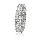 Platinum 17 Cushion Cuts approx 6.00 cttw Diamond Eternity Band - The Back Vault