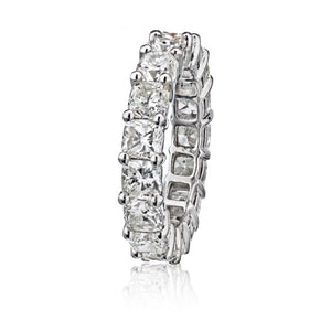 Platinum 17 Cushion Cuts approx 6.00 cttw Diamond Eternity Band