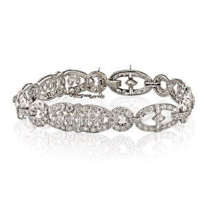 Platinum 8 carat Diamond Vintage Bracelet