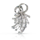 Retro Platinum 13 carat Diamond Brooch - The Back Vault Jewelry