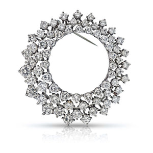 Oscar Heyman Platinum Circular Diamond Brooch