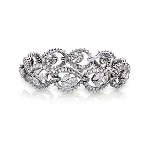 Circa 1960's Platinum Diamond Bracelet