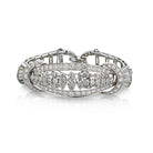 Art Deco Platinum Baguette, Round And Marquise Cuts Diamond Bracelet - The Back Vault