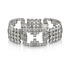 Platinum 45 carat Diamond Vintage Bracelet