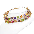 Chanel 18K Yellow Gold Multicolor Gemstone And Diamond Collar Necklace - The Back Vault